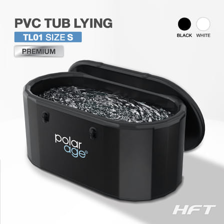 อ่างแช่น้ำเย็น HOMEFITTOOLS อ่างนอนกลม PVC รุ่น TL01S สีดำ_1